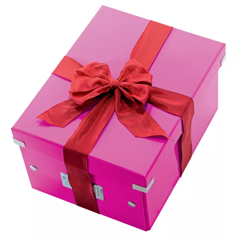 Leitz Box Click & Store WOW Cube Large säilytyslaatikko, fuksia, kartonki, 320 mm, 360 mm, 310 mm