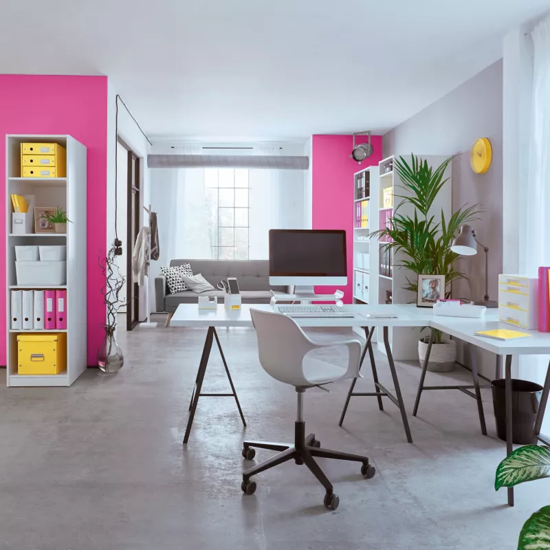 Leitz Box Click & Store WOW Cube Large säilytyslaatikko, fuksia, kartonki, 320 mm, 360 mm, 310 mm