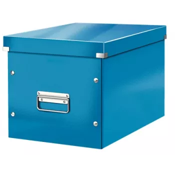 Leitz Box Click & Store WOW Cube suuri säilytyslaatikko, säilytyslaatikko, sininen, suorakaide, kartonki, yksivärinen, sisäkäyttö