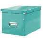 Leitz Box Click & Store WOW Cube suuri säilytyslaatikko, säilytyslaatikko, turkoosi, suorakaide, kartonki, yksivärinen, sisäkäyttö