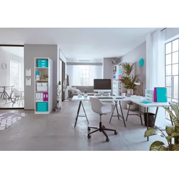 Leitz Box Click & Store WOW Cube suuri säilytyslaatikko, säilytyslaatikko, turkoosi, suorakaide, kartonki, yksivärinen, sisäkäyttö