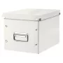 Leitz Click & Store WOW Cube keskikokoinen säilytyslaatikko, säilytyslaatikko, valkoinen, suorakaide, kartonki, yksivärinen, sisäkäyttö