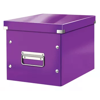 Leitz säilytyslaatikko Click & Store WOW Cube Medium, violetti, kartonki, 260 mm, 260 mm, 240 mm