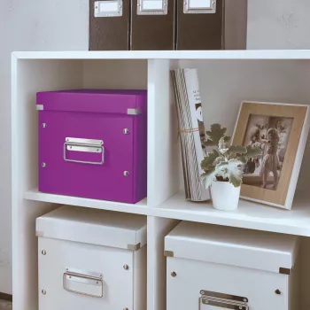 Leitz säilytyslaatikko Click & Store WOW Cube Medium, violetti, kartonki, 260 mm, 260 mm, 240 mm