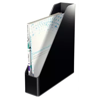 Leitz aikakauslehtikotelo Dual Colour, musta, muovi, A4, 272 mm, 318 mm, 430 g