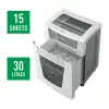 Leitz IQ Office Pro silppuri P5, mikrosilppu, 23 cm, 2 x 15 mm, 30 l, 300 arkkia, 55 dB
