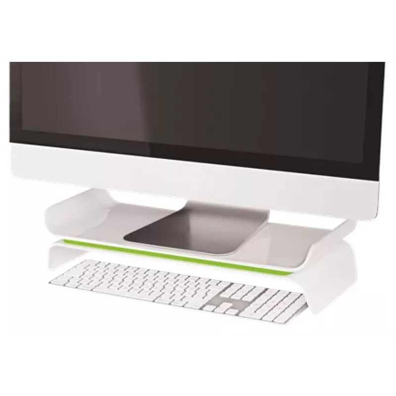 Leitz näytönjalusta säädettävä Ergo WOW, 68,6 cm (27 inch), korkeussäätö, vihreä, valkoinen