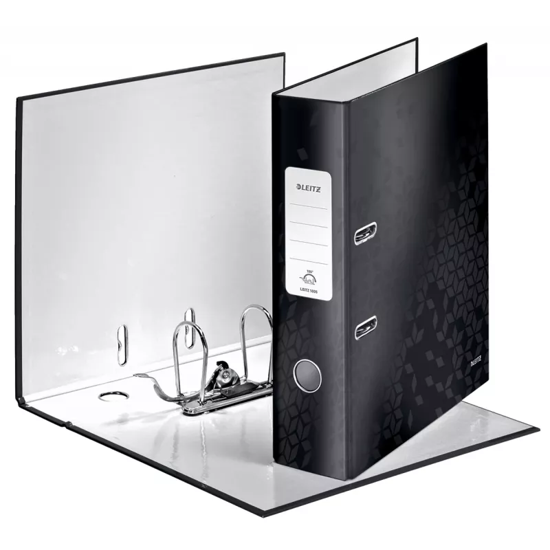 Leitz kansio 180° WOW POB/laminoitu A4/80 mm, A4, kartonki, musta, 600 arkkia, 80 g/m², 8 cm