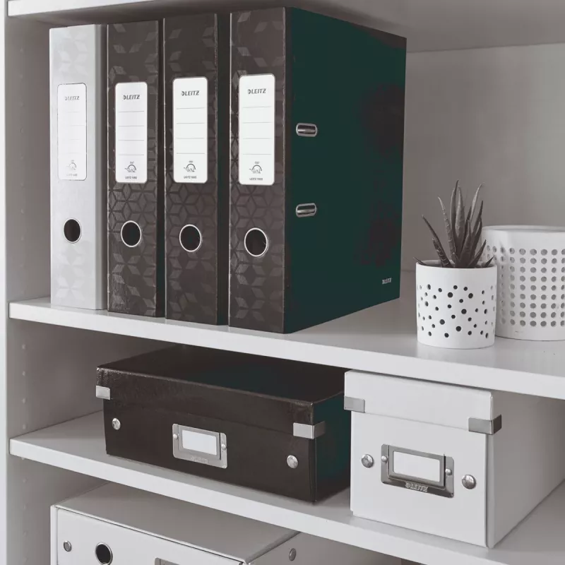 Leitz kansio 180° WOW POB/laminoitu A4/80 mm, A4, kartonki, musta, 600 arkkia, 80 g/m², 8 cm
