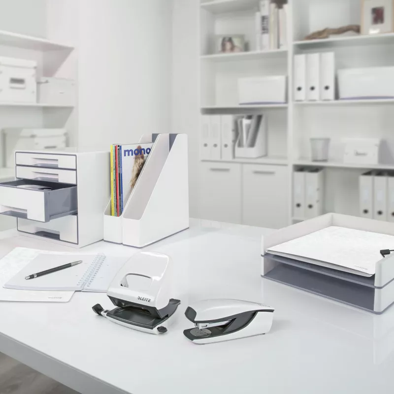 Leitz kansio Active PP WOW A4/80 mm, A4, D-rengas, säilytys, polyfoam, valkoinen, 500 arkkia