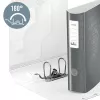 Leitz kansio Active PP WOW A4/80 mm, A4, D-rengas, säilytys, polyfoam, musta, 500 arkkia