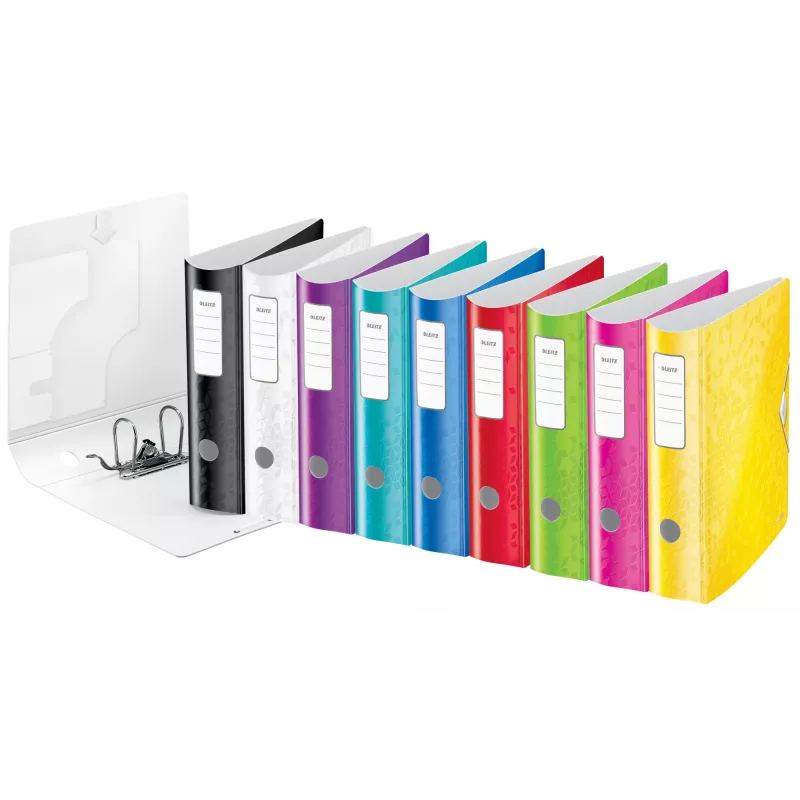 Leitz kansio Active PP WOW A4/80 mm, A4, D-rengas, säilytys, polyfoam, musta, 500 arkkia