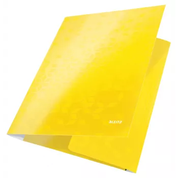 Leitz 3-läppäkansio WOW Card/POB A4, esityskansio, A4, polypropyleeni (PP), keltainen, 250 arkkia, 80 g/m²