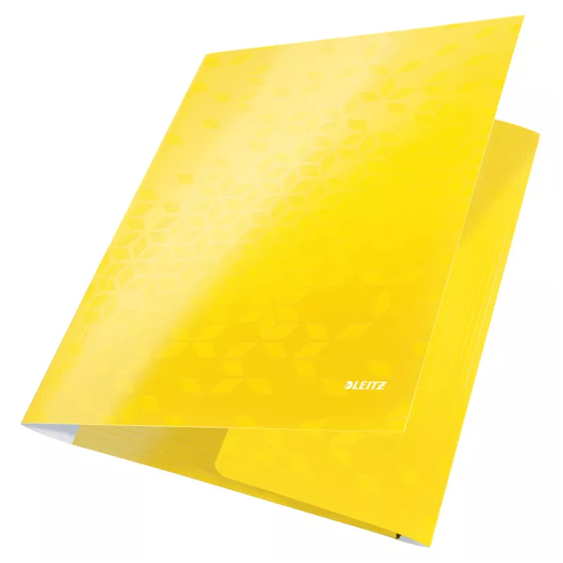 Leitz 3-läppäkansio WOW Card/POB A4, esityskansio, A4, polypropyleeni (PP), keltainen, 250 arkkia, 80 g/m²