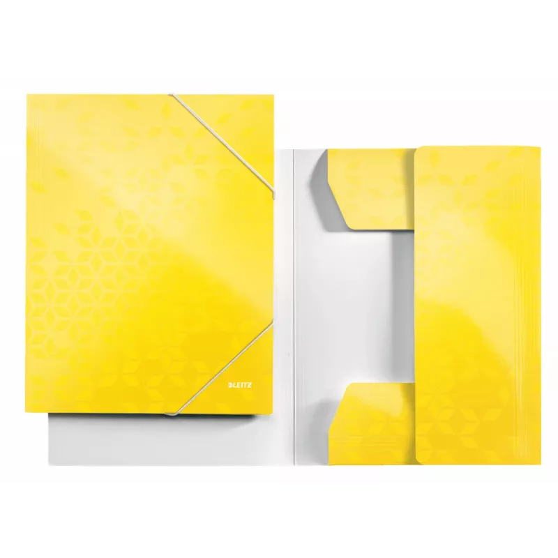 Leitz 3-läppäkansio WOW Card/POB A4, esityskansio, A4, polypropyleeni (PP), keltainen, 250 arkkia, 80 g/m²