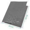 Leitz 3-läppäkansio WOW Card/POB A4, läppäkansio, A4, polypropyleeni (PP), musta, 150 arkkia, kuminauha