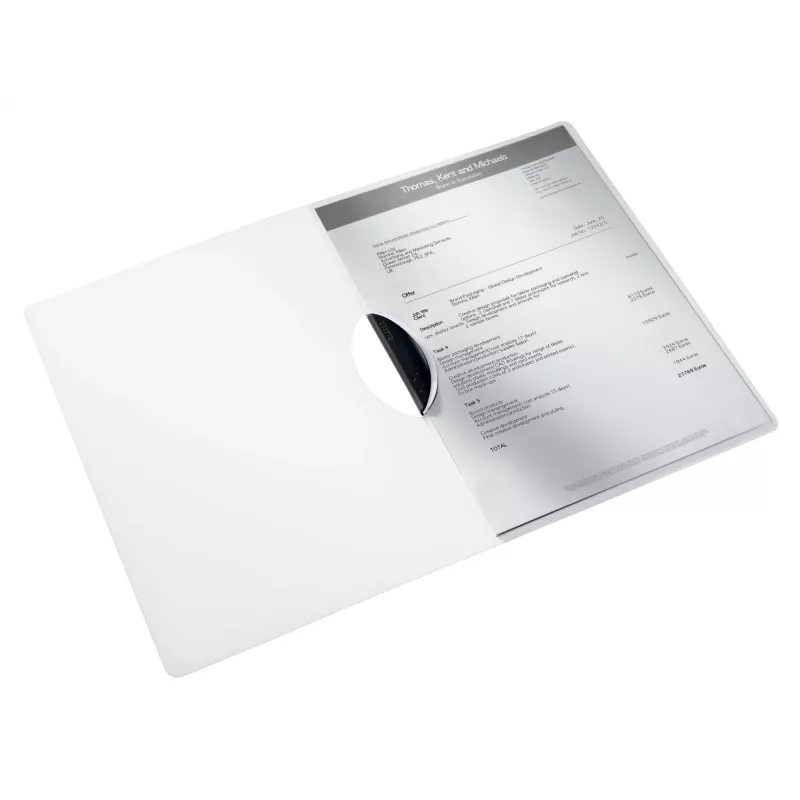 Leitz kirkasmuovikansio ColorClip WOW A4 PP, esityskansio, A4, polypropyleeni (PP), valkoinen, 30 arkkia, 80 g/m²