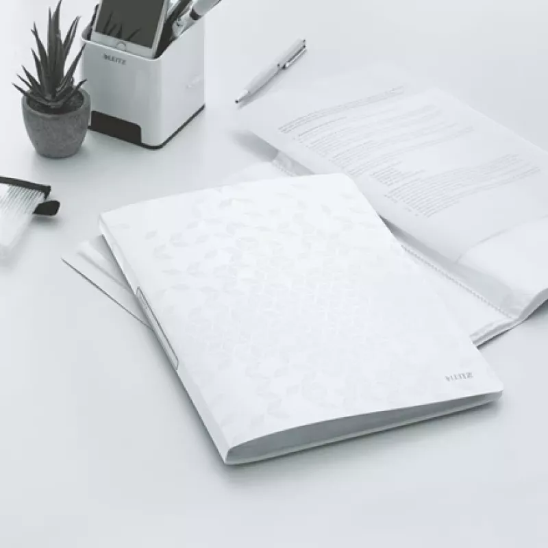 Leitz WOW näyttökirja PP 20 taskua, valkoinen, polyvinyylikloridi (PVC), 20 taskua, A4, 231 mm, 13 mm