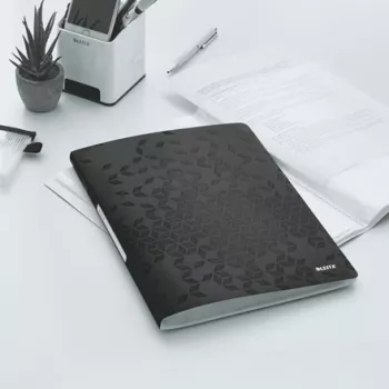 Leitz näyttökirja WOW PP 20 taskua, musta, polyvinyylikloridi (PVC), 20 taskua, A4, 231 mm, 13 mm
