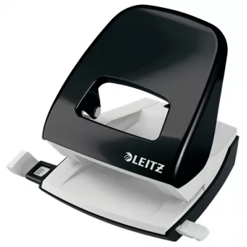 Leitz WOW 5008 rei'itin metalli 2-reikäinen / 30 arkkia, 30 arkkia, musta, valkoinen, metalli, 8 cm, 5,5 mm, A4, A5, A6, Folio, US Quart, 8 x 8 x 8 cm