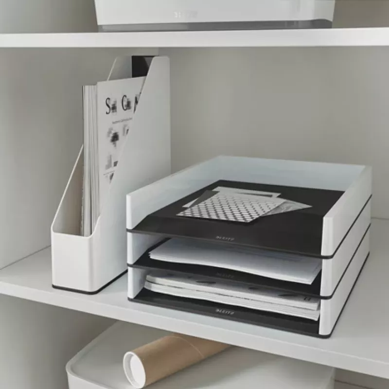 Leitz WOW Dual Colour aikakauslehtikotelo, A4, musta/valkoinen
