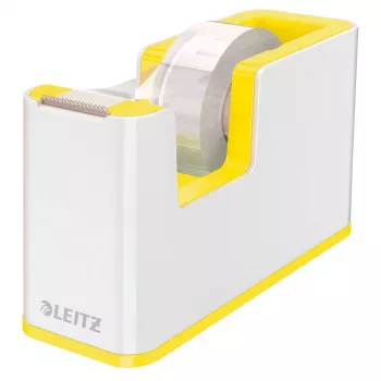 Leitz WOW pöytäteippikone, 1,9 cm, 33 m, polystyreeni (PS), valkoinen, keltainen, 51 mm, 126 mm