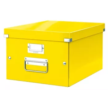 Leitz Click & Store WOW keskikokoinen säilytyslaatikko, keltainen, kartonki, 281 mm, 370 mm, 200 mm, 900 g