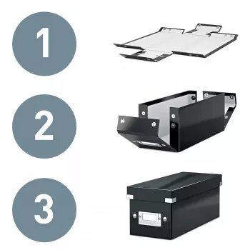 Leitz Click & Store WOW suuri säilytyslaatikko, keltainen, kartonki, 369 mm, 482 mm, 200 mm