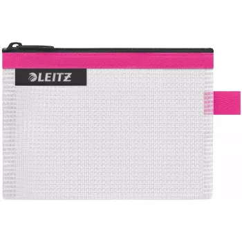Leitz WOW Small vettähylkivä matkapussi, unisex, asustepussi, pieni, vetoketju, vettähylkivä, pinkki