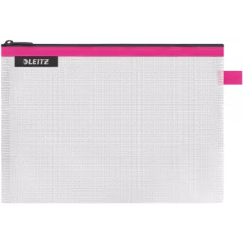Leitz WOW Medium vesitiivis matkapussi, unisex, tarvikepussi, Medium, vetoketju, vesitiivis, pinkki