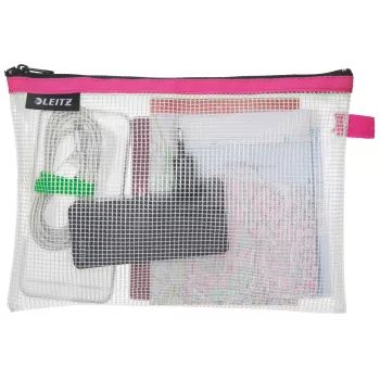 Leitz WOW Medium vesitiivis matkapussi, unisex, tarvikepussi, Medium, vetoketju, vesitiivis, pinkki