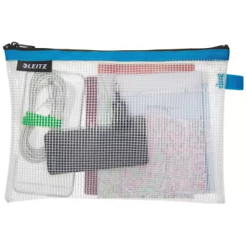 Leitz WOW Medium vettähylkivä matkapussi, unisex, tarvikepussi, Medium, vetoketju, vettähylkivä, sininen