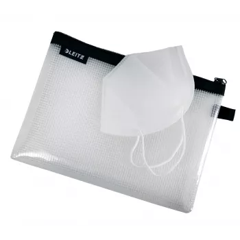 Leitz WOW Medium vettähylkivä matkapussi, unisex, asustepussi, Medium, vetoketju, vettähylkivä, musta