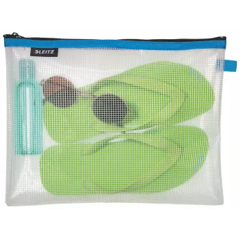 Leitz WOW Large vedenkestävä matkapussi, unisex, tarvikepussi, suuri, vetoketju, vedenkestävä, sininen