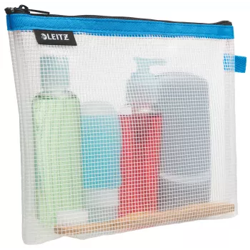 Leitz WOW vettähylkivä Cosmetic-matkapussi, unisex, toilettilaukku, One Size, vetoketju, vettähylkivä, sininen