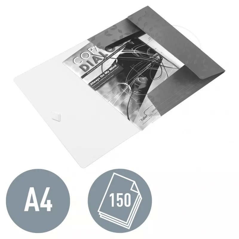 Leitz 3-Klappen-Mappe WOW PP A4, taittokansio, A4, polypropyleeni (PP), musta, vaaka-/pysty, 150 arkkia
