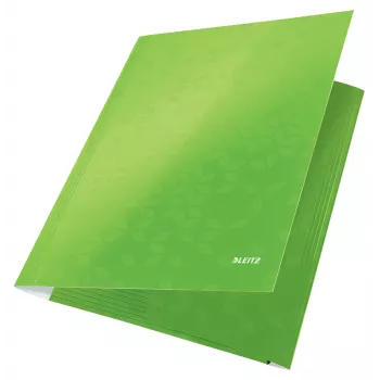 Leitz 3-Flap Folder WOW Card/POB A4, manila-kansio, A4, polypropeeni (PP), vihreä, 250 arkkia, 80 g/m²