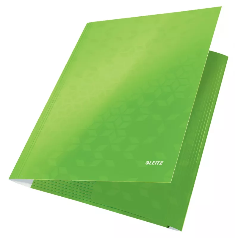 Leitz 3-Flap Folder WOW Card/POB A4, manila-kansio, A4, polypropeeni (PP), vihreä, 250 arkkia, 80 g/m²