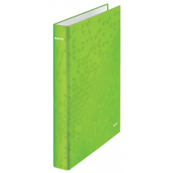 Leitz Ringbinder WOW laminoitu A4+ 2DR/25mm, A4+, D-rengas, kartonki, vihreä, 250 arkkia, 80 g/m²