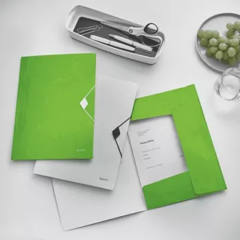 Leitz 3-Klappen-Mappe WOW PP A4, A4, polypropyleeni (PP), vihreä, pysty, 150 arkkia, 80 g/m²
