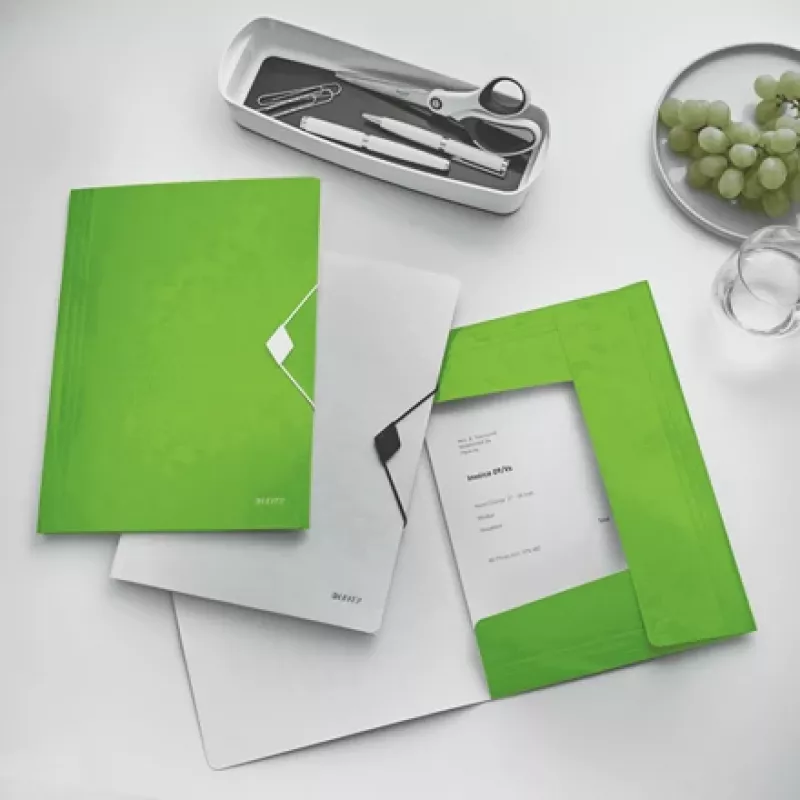 Leitz 3-Klappen-Mappe WOW PP A4, A4, polypropyleeni (PP), vihreä, pysty, 150 arkkia, 80 g/m²