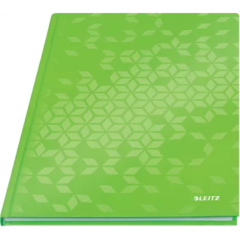 Leitz Notebook WOW A4 ruudullinen kovakantinen 90 g/m², 80 arkkia, kuvio, vihreä, A4, 80 arkkia, 80 g/m², ruudullinen paperi