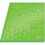 Leitz Notebook WOW A4 ruudullinen kovakantinen 90 g/m², 80 arkkia, kuvio, vihreä, A4, 80 arkkia, 80 g/m², ruudullinen paperi