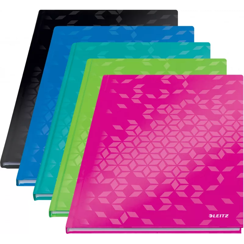 Leitz Notebook WOW A4 ruudullinen kovakantinen 90 g/m², 80 arkkia, kuvio, vihreä, A4, 80 arkkia, 80 g/m², ruudullinen paperi