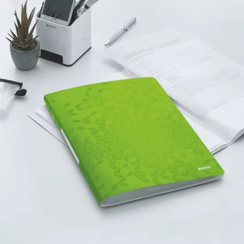 Leitz Display-Buch WOW PP 40 taskua, vihreä, polypropeeni (PP), 40 taskua, 40 arkkia, pysty, A4