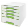 Leitz WOW Cube 5-laatikkoinen laatikosto, 5 laatikkoa, muovi, 270 mm, 287 mm, 363 mm, 3,59 kg
