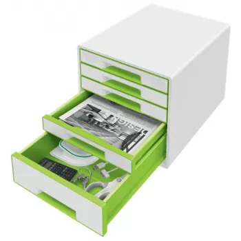 Leitz WOW Cube 5-laatikkoinen laatikosto, 5 laatikkoa, muovi, 270 mm, 287 mm, 363 mm, 3,59 kg