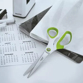 Leitz WOW Titanium toimistosalkset 205 mm, aikuiset, suora leikkaus, yksittäin, vihreä, valkoinen, ruostumaton teräs, toimistosalkset