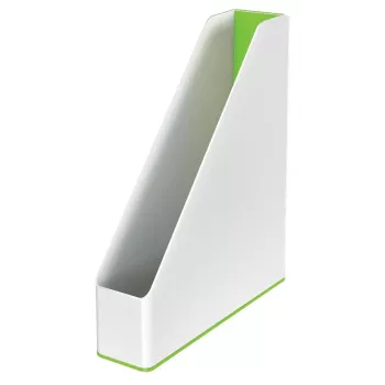 Leitz Zeitschriftensammler WOW Dual Colour, vihreä, valkoinen, muovi, A4, 73 mm, 318 mm, 272 mm