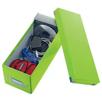 Leitz Click & Store WOW CD-säilytyslaatikko, vihreä, kartonki, 143 mm, 352 mm, 136 mm, 440 g
